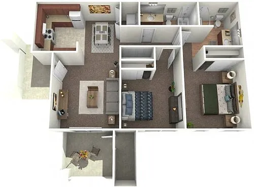 Floor plan Two Bedroom