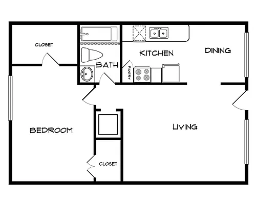 Floor plan A1-1X1