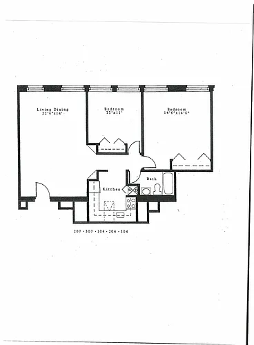 Floor plan 2 BEDROOM