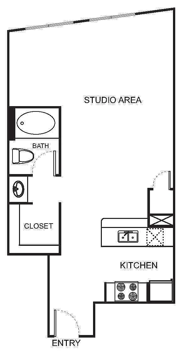 Floor plan OA-1 Studio