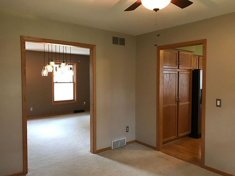 Dining room opens to living and kitchen