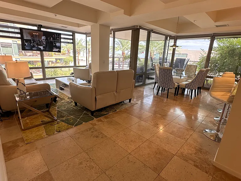 Wrap around, floor-to-ceiling windows