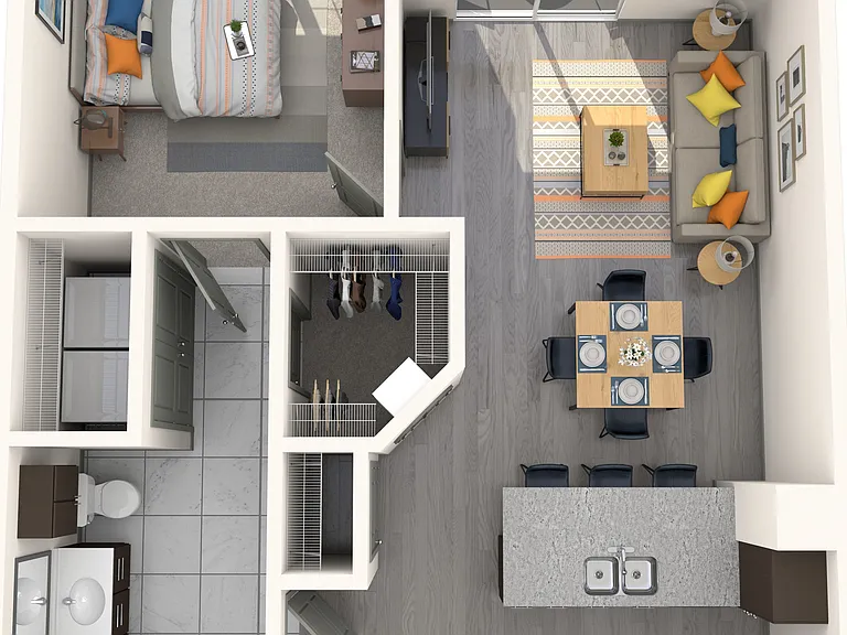 1 Bedroom, 1 Bath 1 Bedroom, 1 Bath