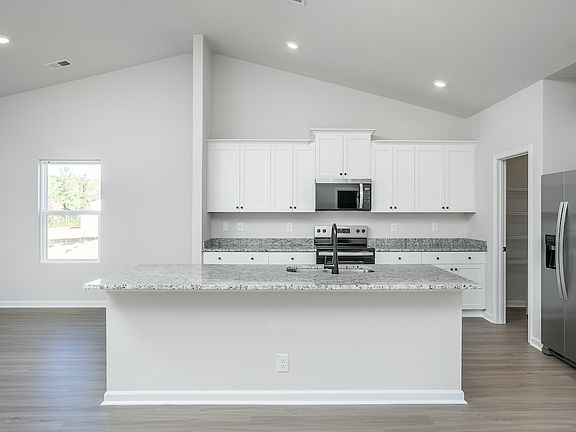 Spacious kitchen island
