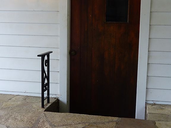 Garage entrance from house