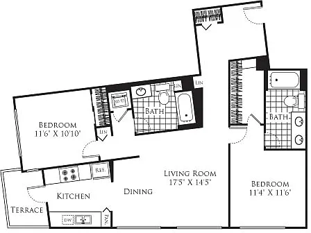 Floor plan 2 Bedroom FP 14