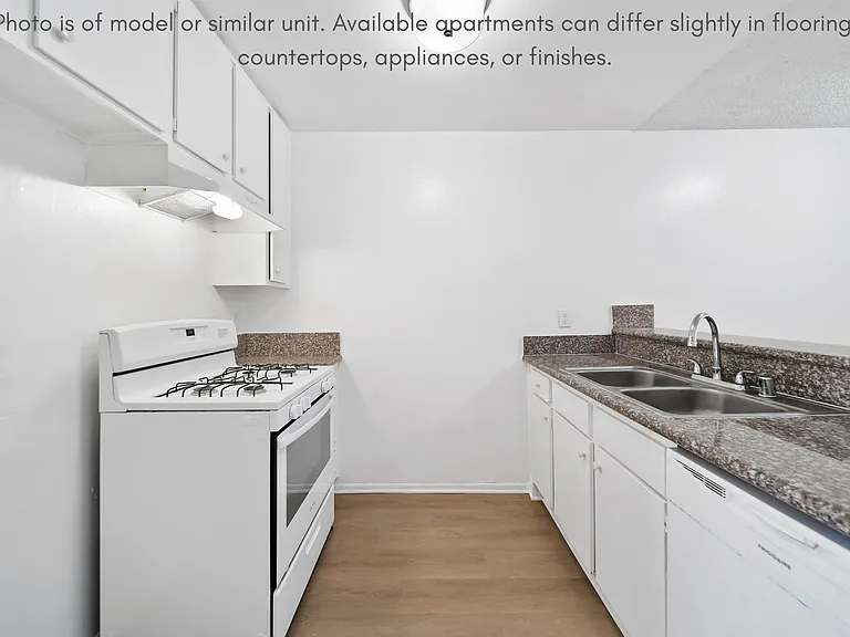 Spacious kitchen featuring generous cabinet storage and a clean, efficient design.