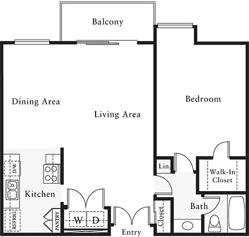Floor plan 1 Bedroom G