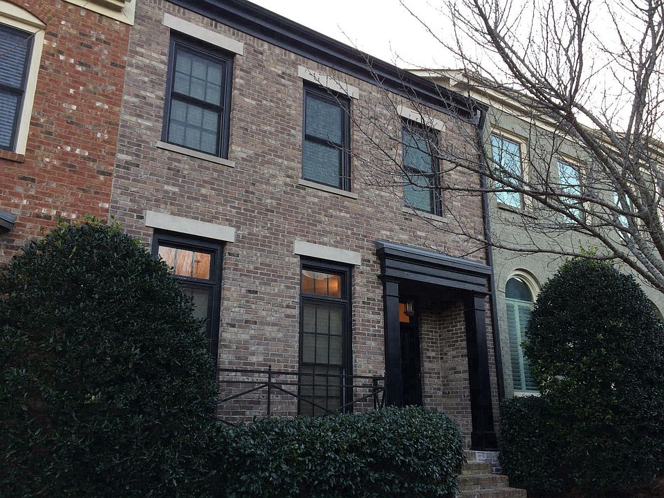 Brick front w/black trim