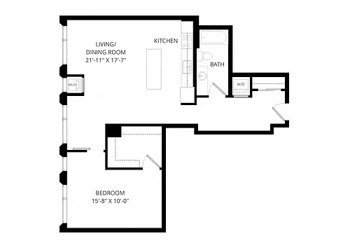 Floor plan One Bedroom - a11