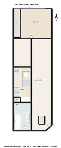 Floor plan 1X1 P
