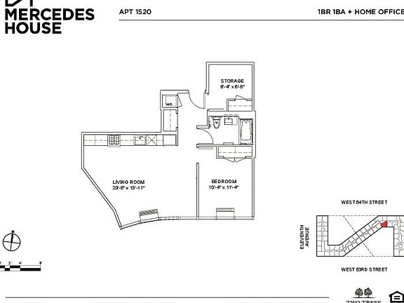 2nd image of 550 W 54th St APT 1520