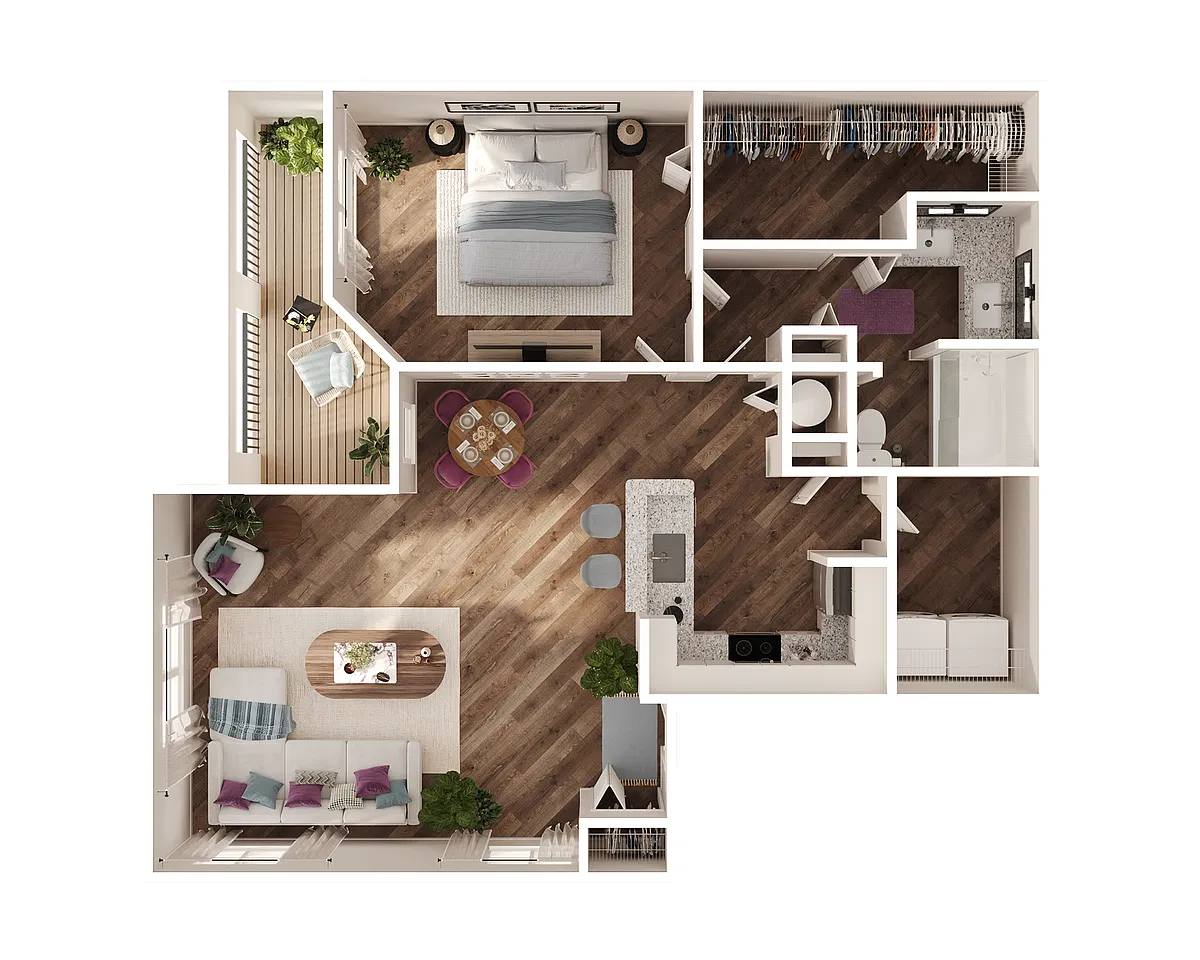 Floor plan One-Bedroom C