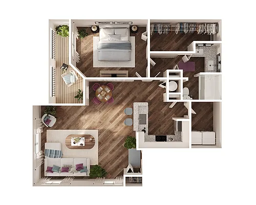Floor plan One-Bedroom C