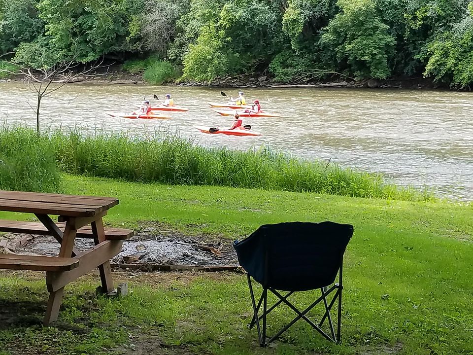 Our own private picnic area, and your launch for kayaks, tubes or canoes.
