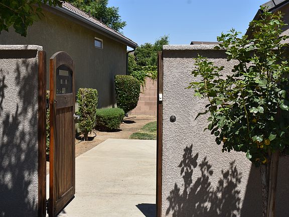 Gated entry to courtyard