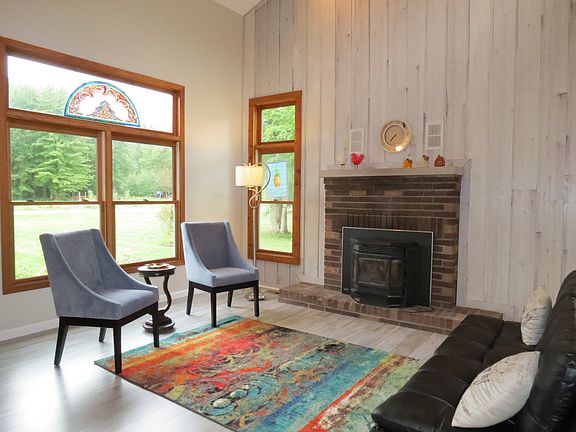 Warm and cozy fireplace