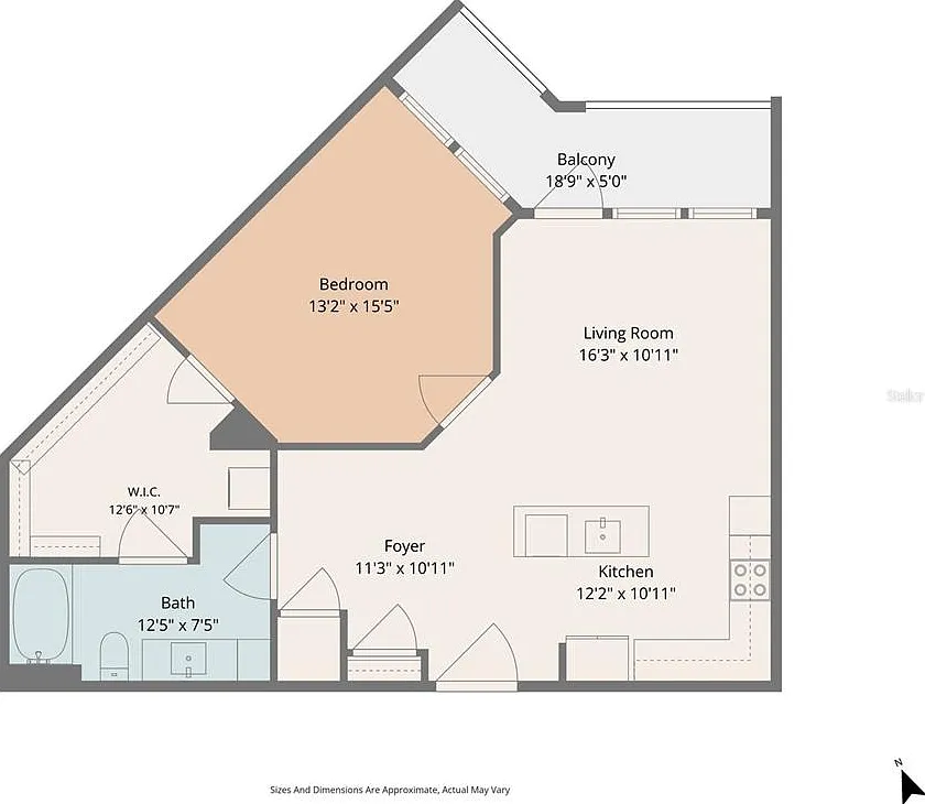 1 bed, 1.0 bath, 803 sqft, $1,565 — Photo 2