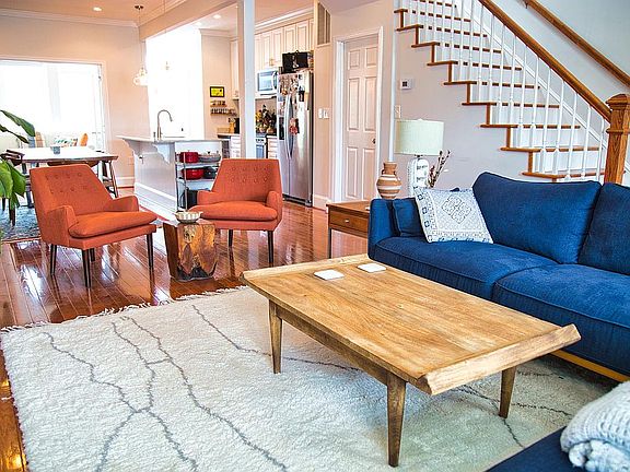 Open floor plan is great for entertaining and for creating a sense of spaciousness