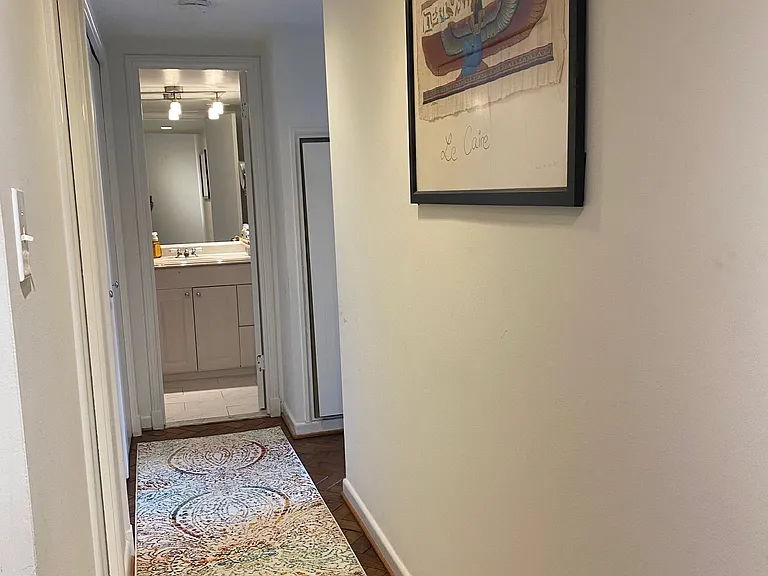 Hallway to Bedroom, Bathroom, Closets and Full Size Washer and Dryer