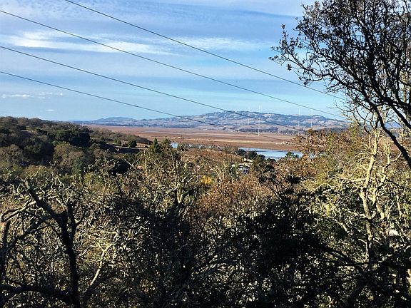Living room view to right of the Petaluma River and Sonoma Mtn.