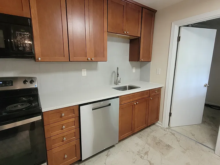 kitchen, looking into laundry room