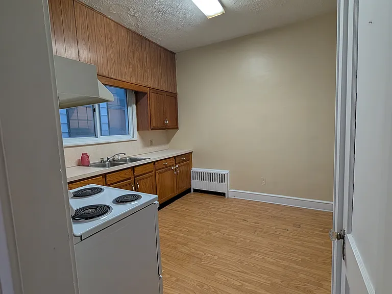 Living room into kitchen view
