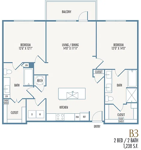 Floor plan B3