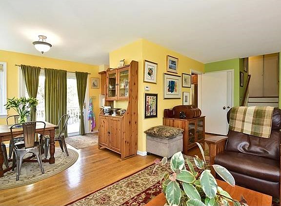 Easy access to backyard with beautiful glass doors to deck