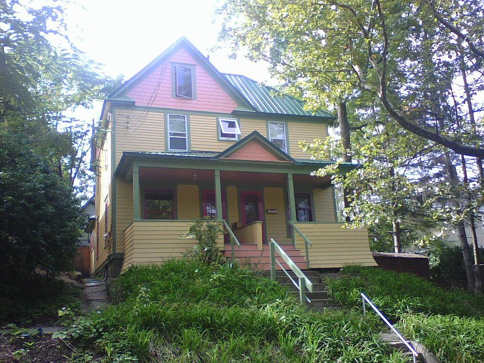 View from street, 205 apartment is on the right side of the 