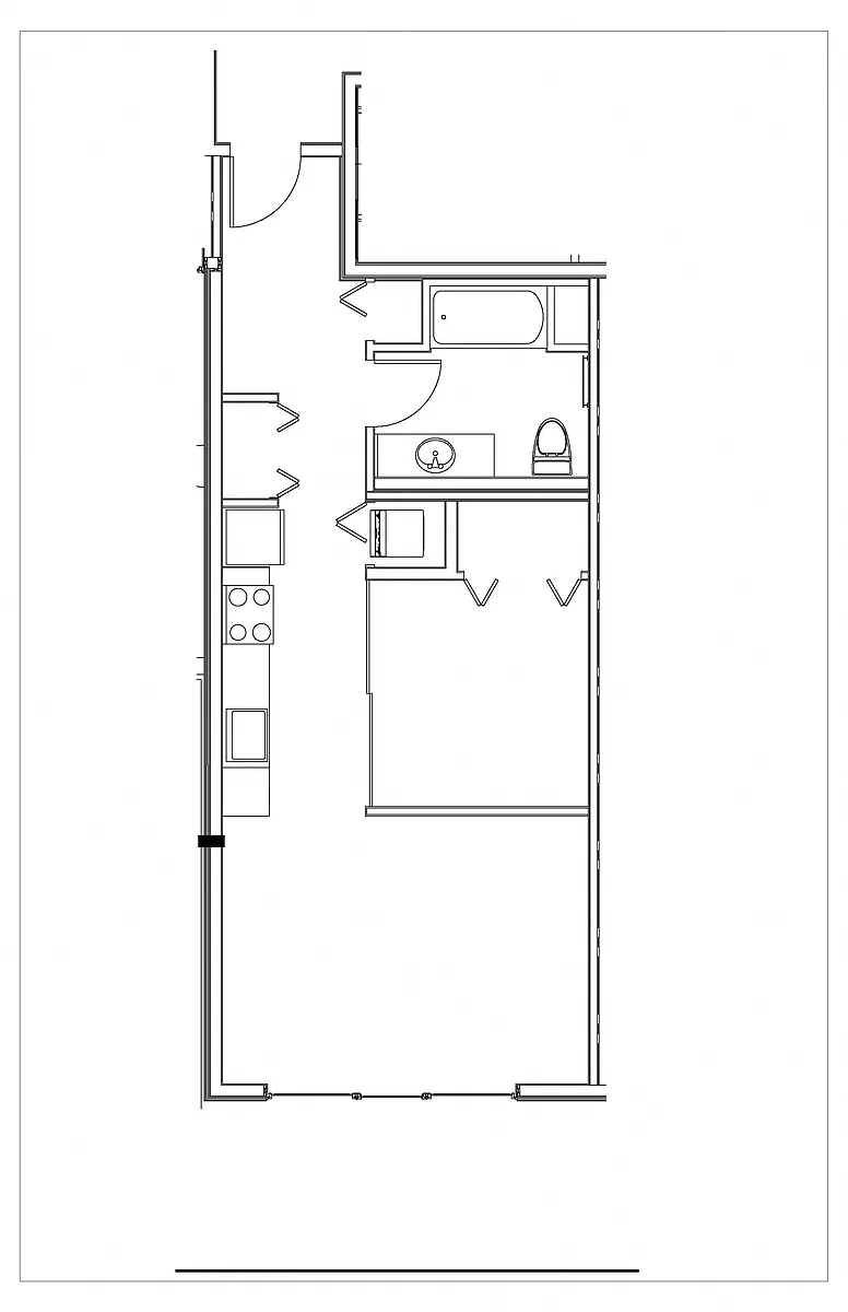 Floor plan Open 1 Bed 1 Bath O3