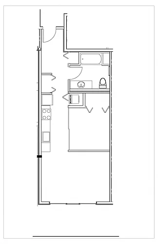 Floor plan Open 1 Bed 1 Bath O3