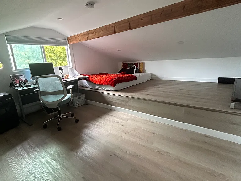 Study in the Attic (300 sq. ft.) can be used as storage