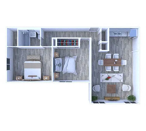Floor plan 2 Bedrooms Floor Plan B1