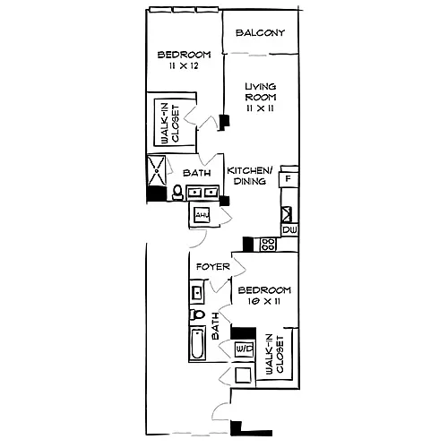 Floor plan Sunset Villas 2C