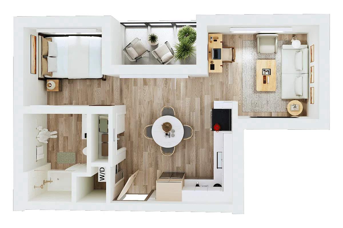 Floor plan The Palmetto - Studio