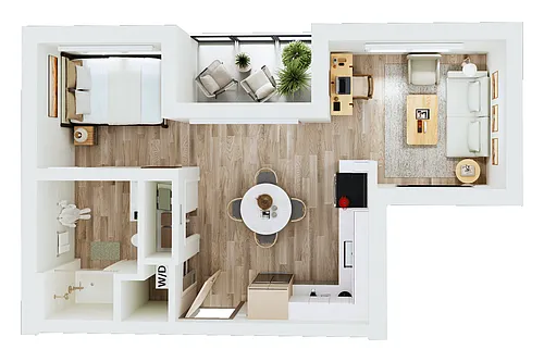 Floor plan The Palmetto - Studio