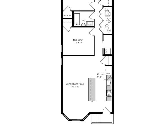 3306 Racine Unit G Floorplan