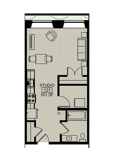 Floor plan Studio