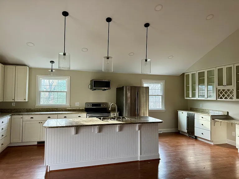 New cabinets and granite countertops.