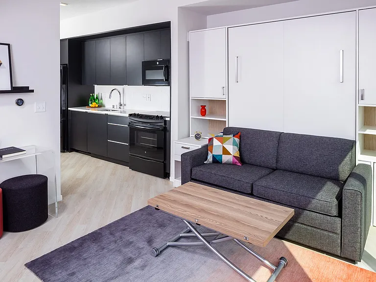 Thoughtfully designed studios maximize space and natural light