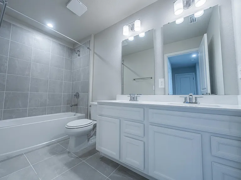 2nd bathroom upstairs with double vanity
