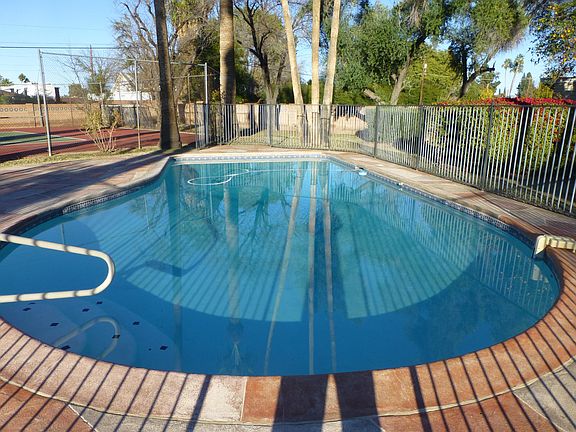 Fenced, diving pool