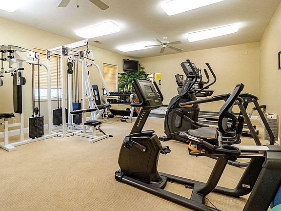 Fully equipped workout room