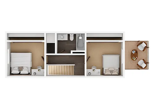 Floor plan Two Bedroom Townhome