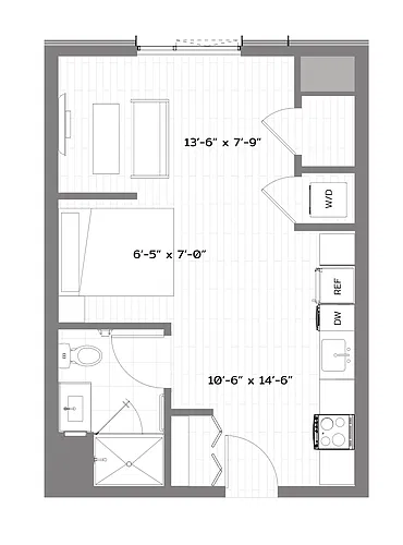 Floor plan Studio-B-S2