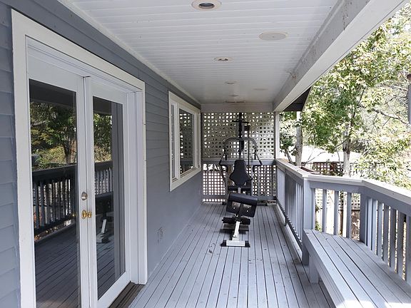 Huge back door covered deck