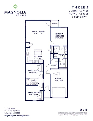 Floor plan 3 BR/2 BA