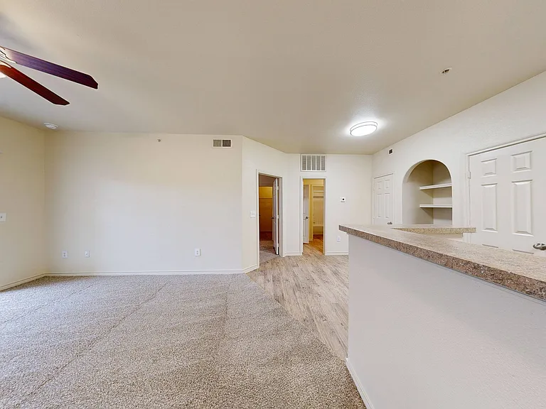 Spacious Living Room with Natural Light at Willowbend Apartments in San Antonio, TX