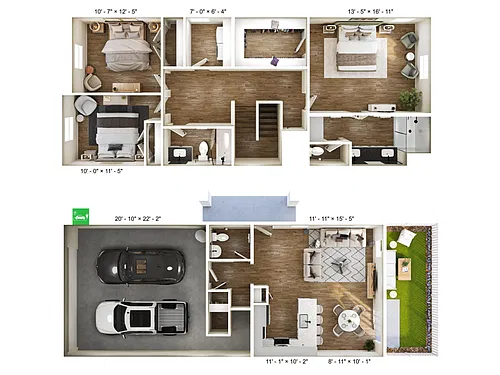 Floor plan 3A Townhome